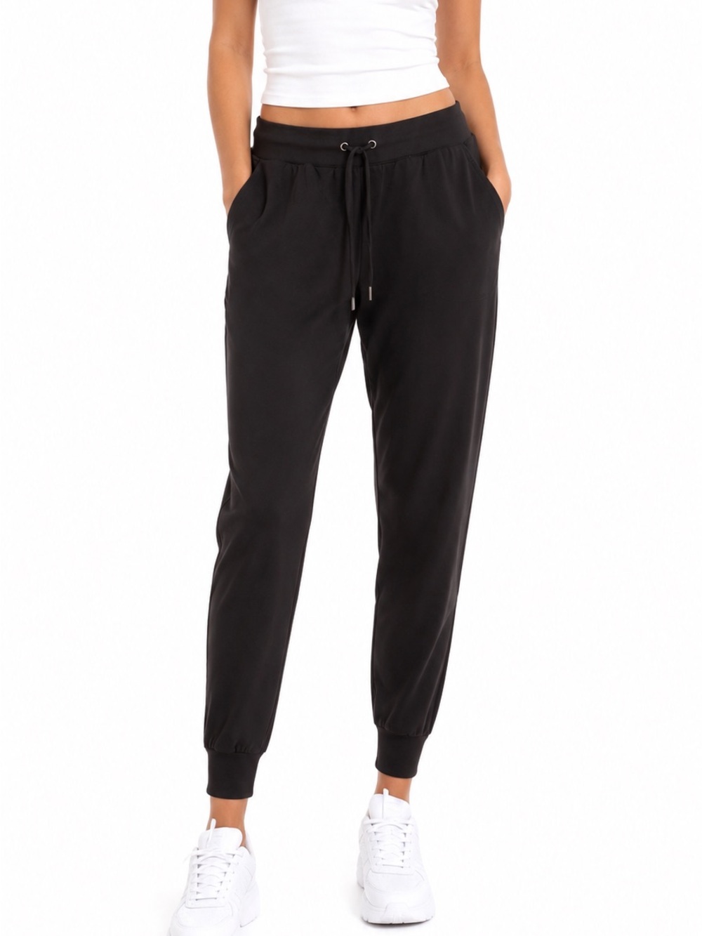 Boutique Brand Size Small Dark Grey/Black High-Rise Jogger Sweatpants